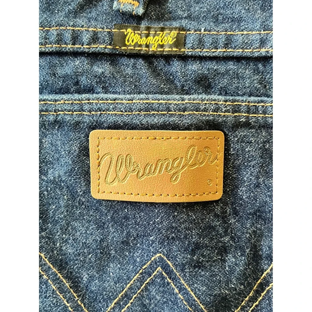 Vintage Wrangler 13MWZ Cowboy Cut Jeans Mens 38x33 Made in USA Indigo Denim